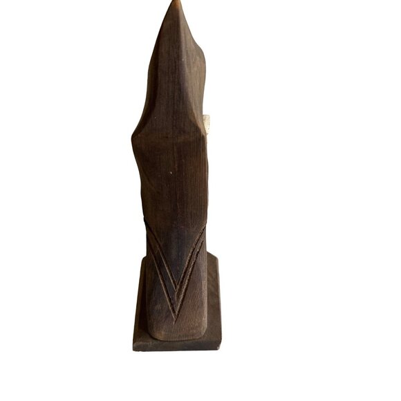 Praying Bearded Monk Friar Carved Wood Figure - Picture 4 of 5